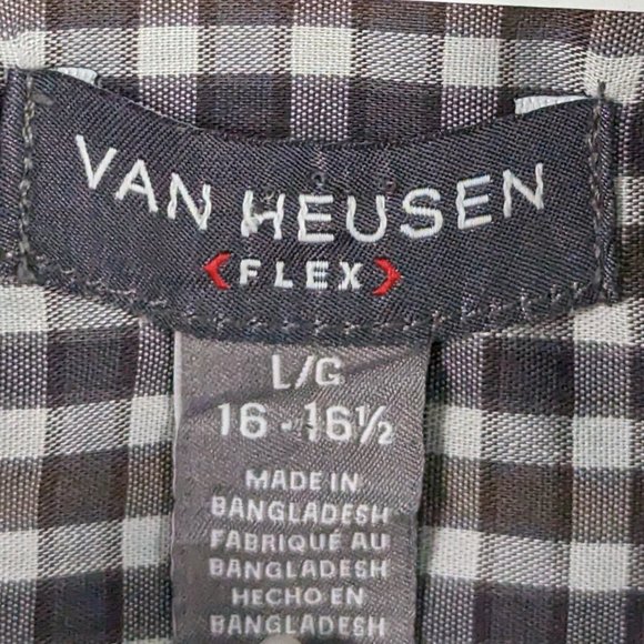 Van Heusen* Men's Long Sleeve Button Down Curved Hem Chest Pocket Shirt~ Large - Picture 4 of 11